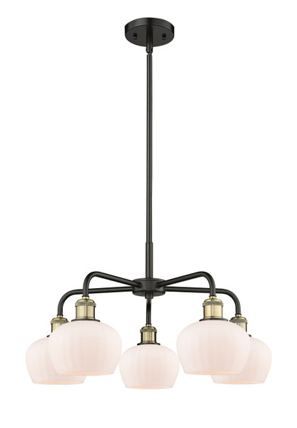 Innovations - 516-5CR-BAB-G91 - Five Light Chandelier - Ballston - Black Antique Brass