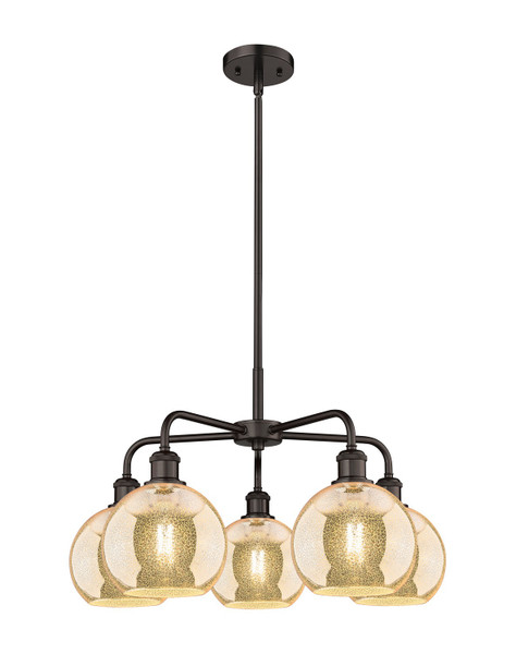 Innovations - 516-5CR-OB-G128-8 - Five Light Chandelier - Ballston - Oil Rubbed Bronze
