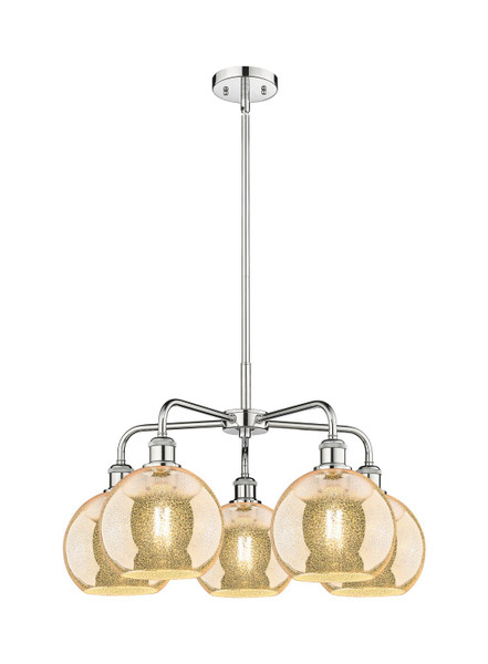 Innovations - 516-5CR-PC-G128-8 - Five Light Chandelier - Ballston - Polished Chrome