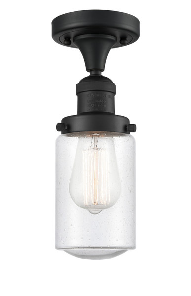 Innovations - 517-1CH-BK-G314 - One Light Semi-Flush Mount - Franklin Restoration - Matte Black