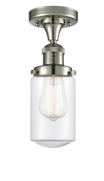 Innovations - 517-1CH-PN-G312 - One Light Semi-Flush Mount - Franklin Restoration - Polished Nickel