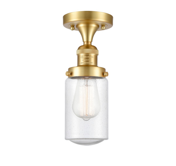 Innovations - 517-1CH-SG-G314 - One Light Semi-Flush Mount - Franklin Restoration - Satin Gold