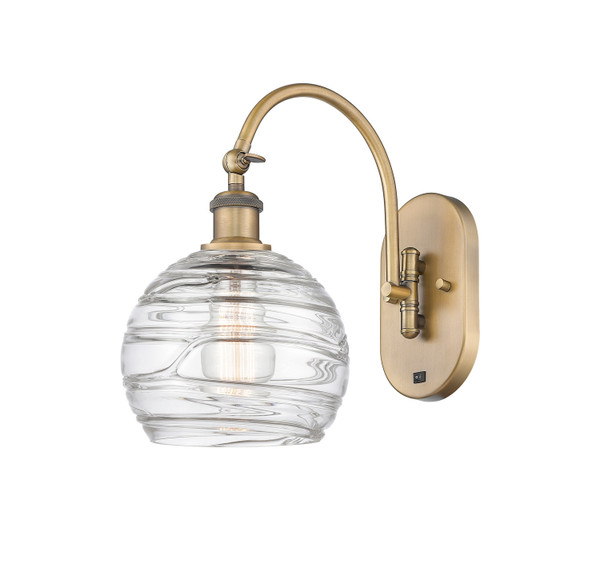 manufacturer_finish:Brushed Brass|manufacturer_glass:Clear Athens Deco Swirl|light_output:220.00lm|color_temperature:2200K|cri:99