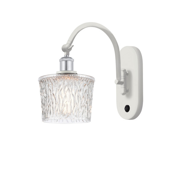 Innovations - 518-1W-WPC-G402 - One Light Wall Sconce - Ballston - White Polished Chrome