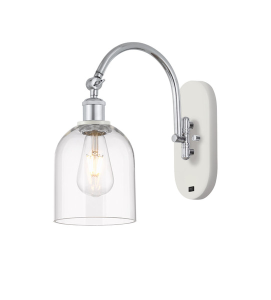 Innovations - 518-1W-WPC-G558-6CL - One Light Wall Sconce - Ballston - White Polished Chrome