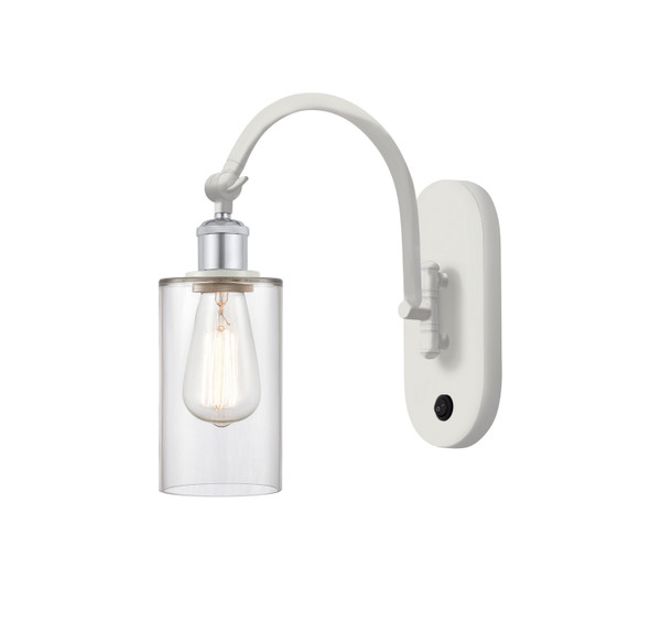 Innovations - 518-1W-WPC-G802 - One Light Wall Sconce - Ballston - White Polished Chrome