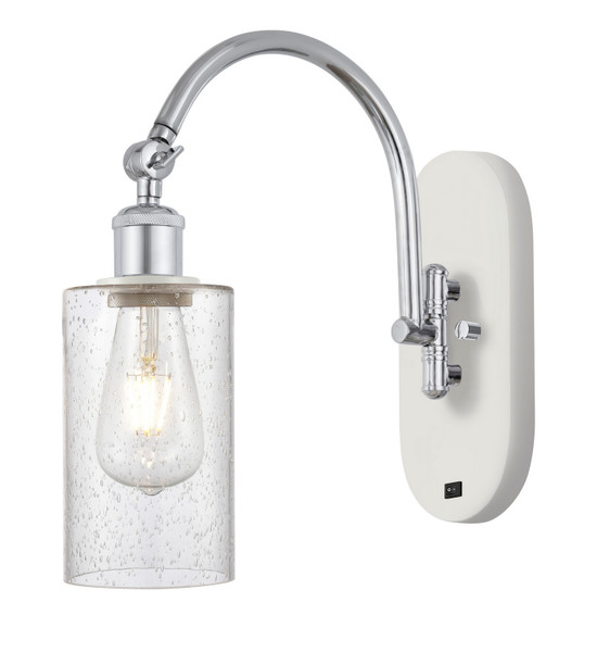 Innovations - 518-1W-WPC-G804 - One Light Wall Sconce - Ballston - White Polished Chrome