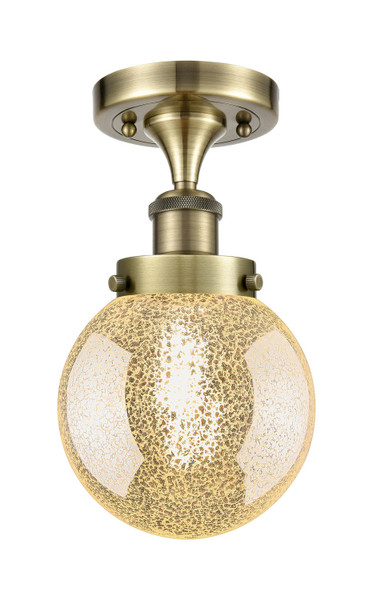 Innovations - 616-1F-AB-G208-6 - One Light Semi-Flush Mount - Edison - Antique Brass