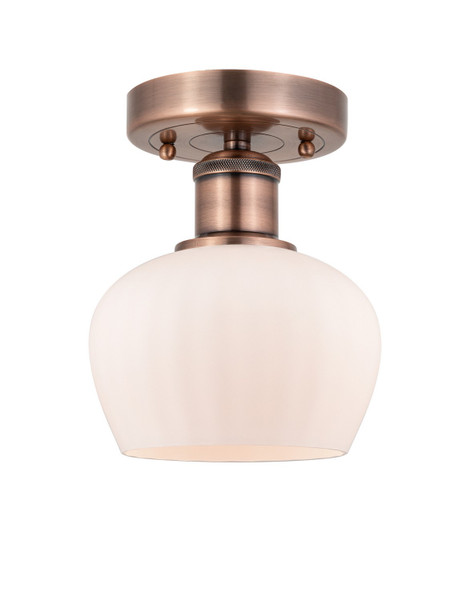 Innovations - 616-1F-AC-G91 - One Light Semi-Flush Mount - Edison - Antique Copper
