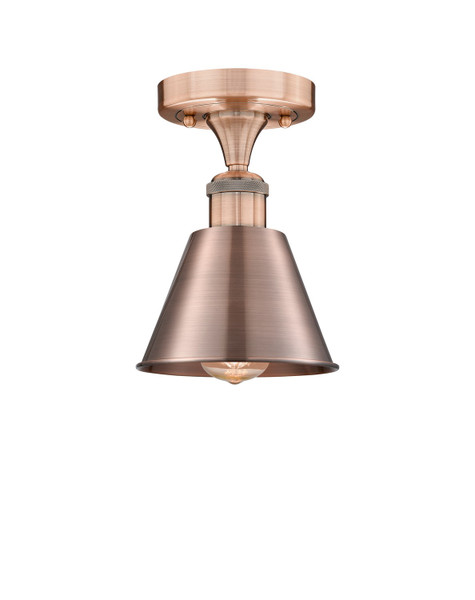 Innovations - 616-1F-AC-M8-AC - One Light Semi-Flush Mount - Edison - Antique Copper