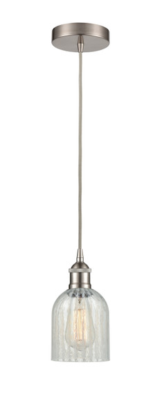 manufacturer_finish:Brushed Satin Nickel|manufacturer_glass:Mouchette Caledonia|light_output:220.00lm|color_temperature:2200K|cri:99