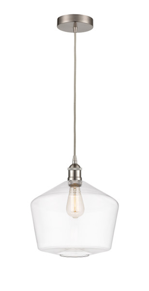 manufacturer_finish:Brushed Satin Nickel|manufacturer_glass:Clear Cindyrella 12|light_output:220.00lm|color_temperature:2200K|cri:99