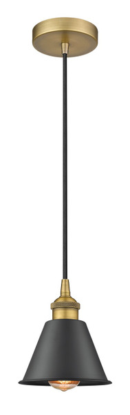 Innovations - 616-1P-BB-M8-BK - One Light Mini Pendant - Edison - Brushed Brass