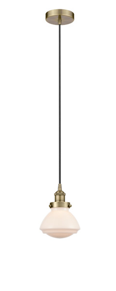 manufacturer_finish:Antique Brass|manufacturer_glass:Matte White Olean|light_output:245.00lm|color_temperature:2100K|cri:98
