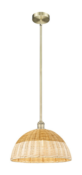 Innovations - 616-1S-AB-NBD2-16-NAT - One Light Mini Pendant - Edison - Antique Brass
