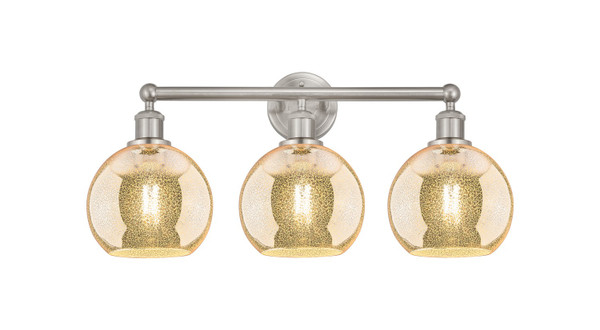 Innovations - 616-3W-SN-G128-8 - Three Light Bath Vanity - Edison - Satin Nickel