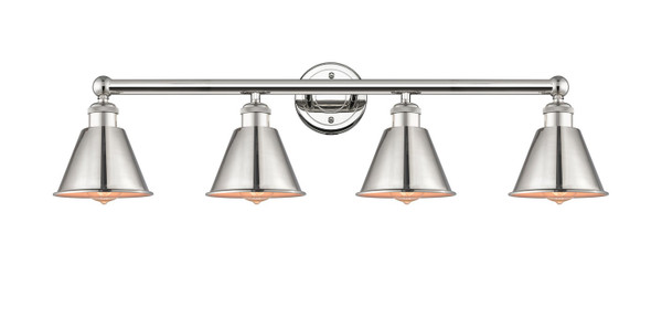 Innovations - 616-4W-PN-M8-PN - Four Light Bath Vanity - Edison - Polished Nickel