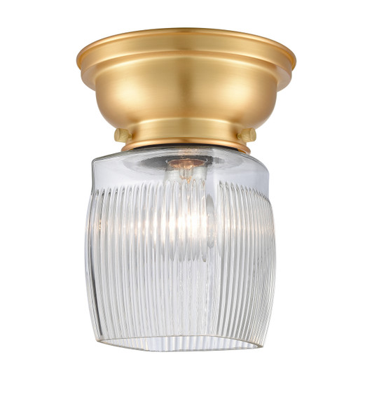 Innovations - 623-1F-SG-G302-LED - LED Flush Mount - Franklin Restoration - Satin Gold