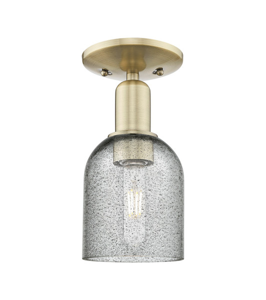 Innovations - 716-1C-AB-G257 - One Light Semi-Flush Mount - Arcadia - Antique Brass