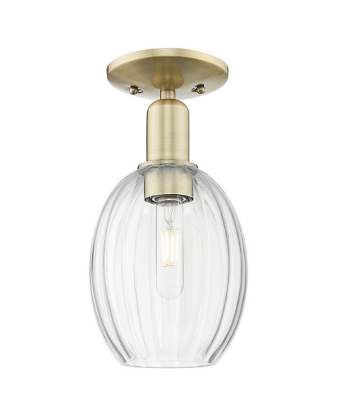 Innovations - 716-1C-AB-G459-6CL - One Light Semi-Flush Mount - Arcadia - Antique Brass