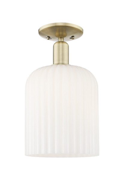 Innovations - 716-1C-AB-G559-8GWH - One Light Semi-Flush Mount - Arcadia - Antique Brass