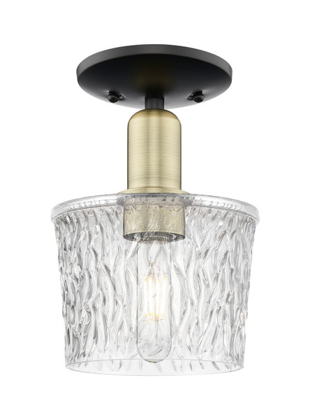 Innovations - 716-1C-BAB-G402 - One Light Semi-Flush Mount - Arcadia - Black Antique Brass