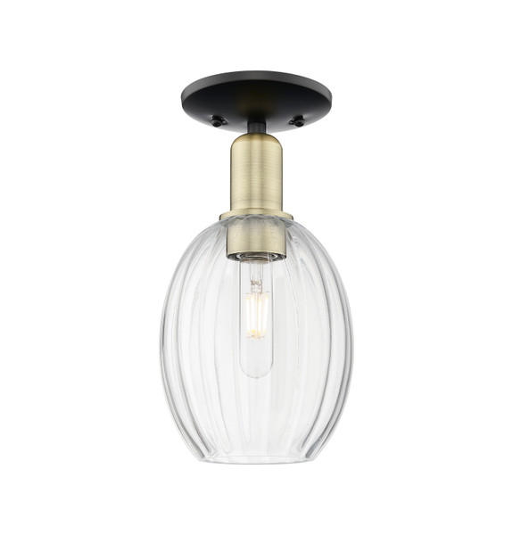 Innovations - 716-1C-BAB-G459-6CL - One Light Semi-Flush Mount - Arcadia - Black Antique Brass