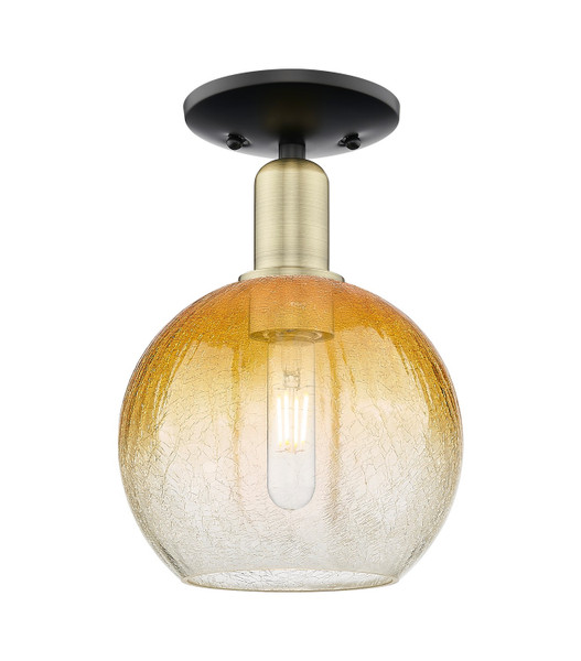 Innovations - 716-1C-BAB-G483-8AM - One Light Semi-Flush Mount - Arcadia - Black Antique Brass