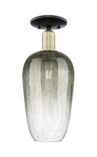 Innovations - 716-1C-BAB-G484-7SL - One Light Semi-Flush Mount - Arcadia - Black Antique Brass