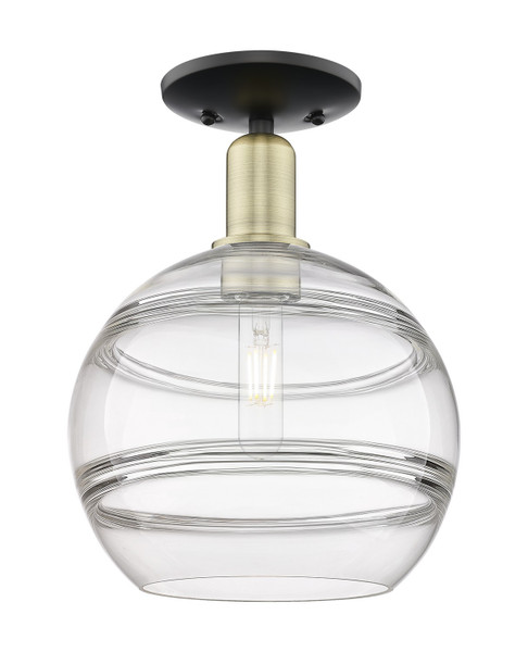Innovations - 716-1C-BAB-G556-10CL - One Light Semi-Flush Mount - Arcadia - Black Antique Brass