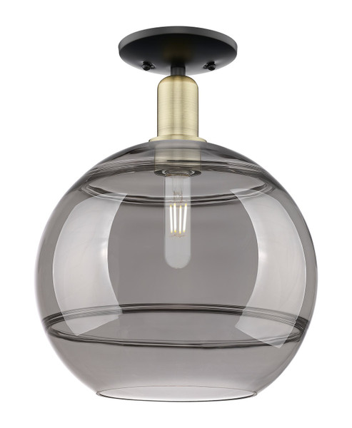 Innovations - 716-1C-BAB-G556-12SM - One Light Semi-Flush Mount - Arcadia - Black Antique Brass
