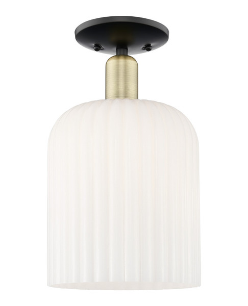 Innovations - 716-1C-BAB-G559-8GWH - One Light Semi-Flush Mount - Arcadia - Black Antique Brass