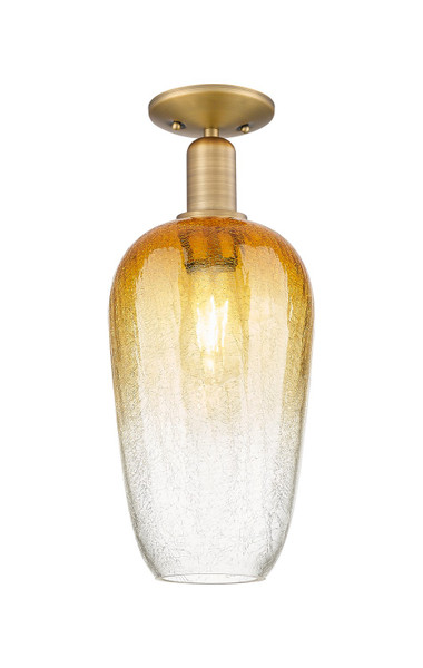 Innovations - 716-1C-BB-G484-7AM - One Light Semi-Flush Mount - Arcadia - Brushed Brass