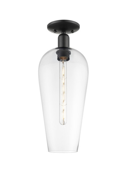 Innovations - 716-1C-BK-G456-8CL - One Light Semi-Flush Mount - Arcadia - Matte Black