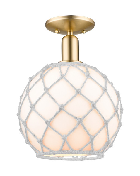 Innovations - 716-1C-CB-G121-10RW - One Light Semi-Flush Mount - Arcadia - Champagne Bronze