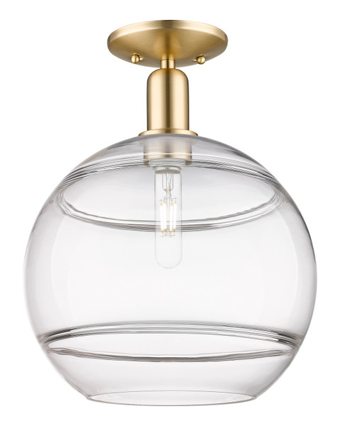 Innovations - 716-1C-CB-G556-12CL - One Light Semi-Flush Mount - Arcadia - Champagne Bronze
