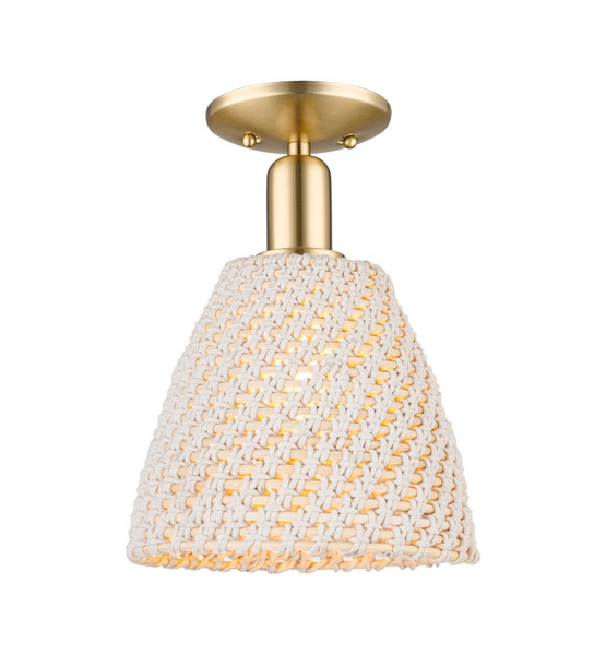 Innovations - 716-1C-CB-NBD-9-NAT - One Light Semi-Flush Mount - Arcadia - Champagne Bronze