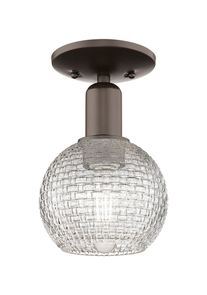 Innovations - 716-1C-OB-G122C-6CL - One Light Semi-Flush Mount - Arcadia - Oil Rubbed Bronze