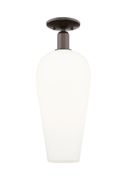 Innovations - 716-1C-OB-G456-8WH - One Light Semi-Flush Mount - Arcadia - Oil Rubbed Bronze