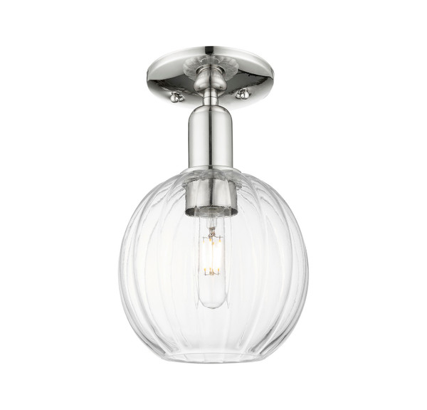 Innovations - 716-1C-PN-G458-7CL - One Light Semi-Flush Mount - Arcadia - Polished Nickel