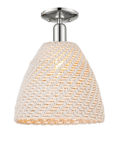 Innovations - 716-1C-PN-NBD-12-NAT - One Light Semi-Flush Mount - Arcadia - Polished Nickel