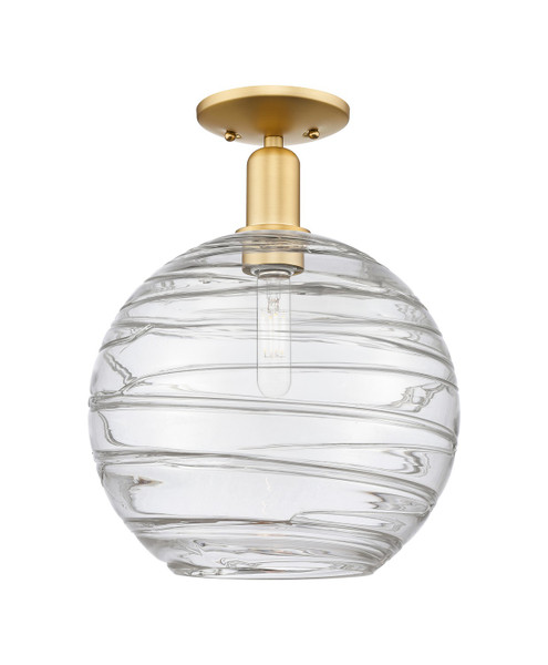 Innovations - 716-1C-SG-G1213-12CL - One Light Semi-Flush Mount - Arcadia - Satin Gold