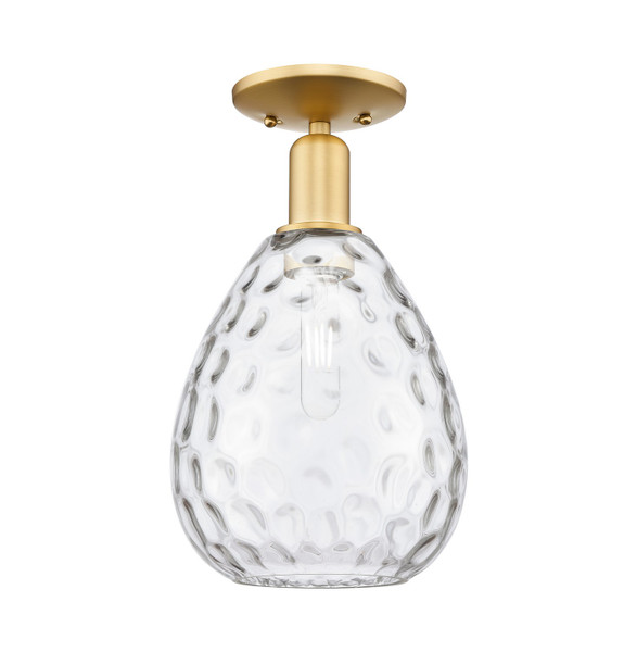 Innovations - 716-1C-SG-G372 - One Light Semi-Flush Mount - Arcadia - Satin Gold