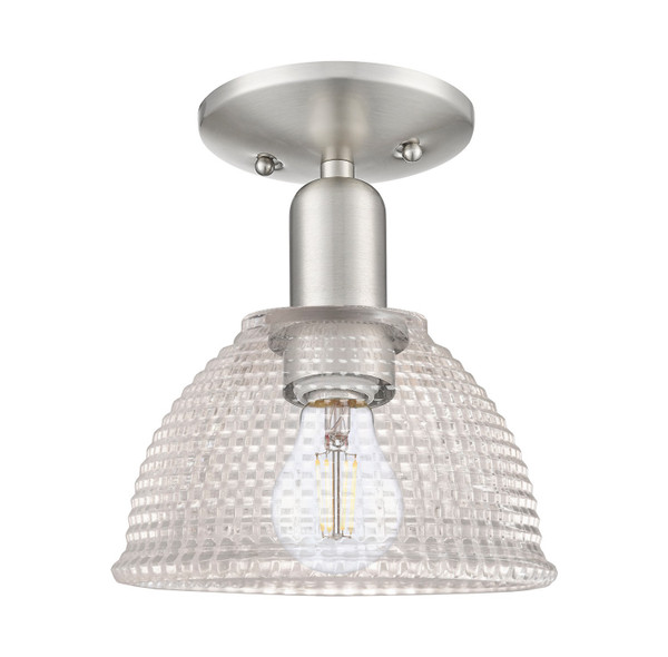 Innovations - 716-1C-SN-G422 - One Light Semi-Flush Mount - Arcadia - Brushed Satin Nickel