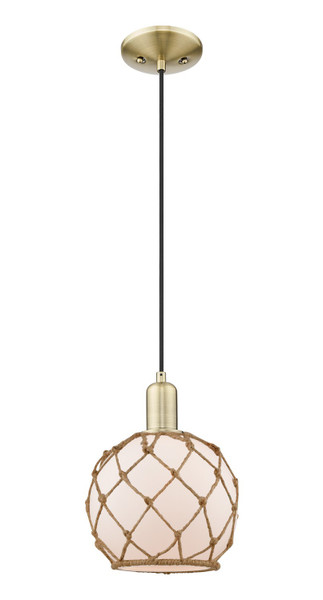Innovations - 716-1P-AB-G121-8RB - One Light Mini Pendant - Arcadia - Antique Brass