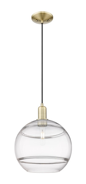 Innovations - 716-1P-AB-G556-12CL - One Light Mini Pendant - Arcadia - Antique Brass