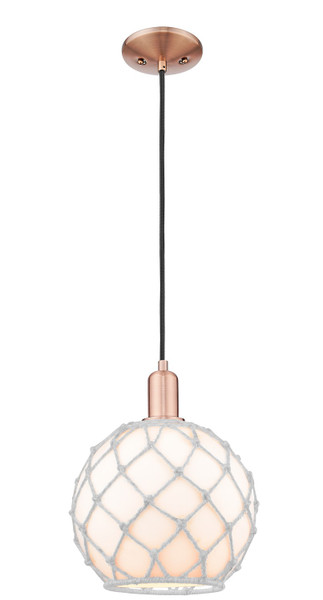 Innovations - 716-1P-AC-G121-10RW - One Light Mini Pendant - Arcadia - Antique Copper