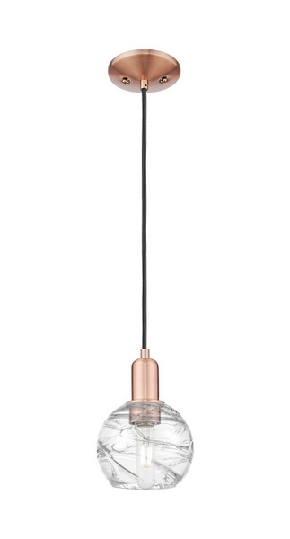 Innovations - 716-1P-AC-G1213-6CL - One Light Mini Pendant - Arcadia - Antique Copper
