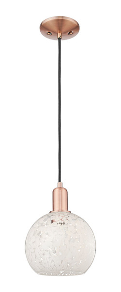 Innovations - 716-1P-AC-G1216-8WM - One Light Mini Pendant - Arcadia - Antique Copper