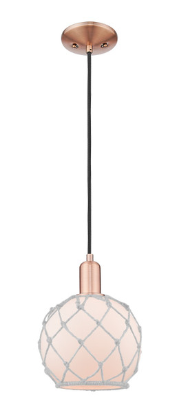 Innovations - 716-1P-AC-G121-8RW - One Light Mini Pendant - Arcadia - Antique Copper